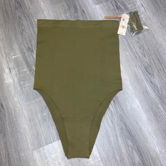 Garage green strapless bodysuit - Picture 6 of 7